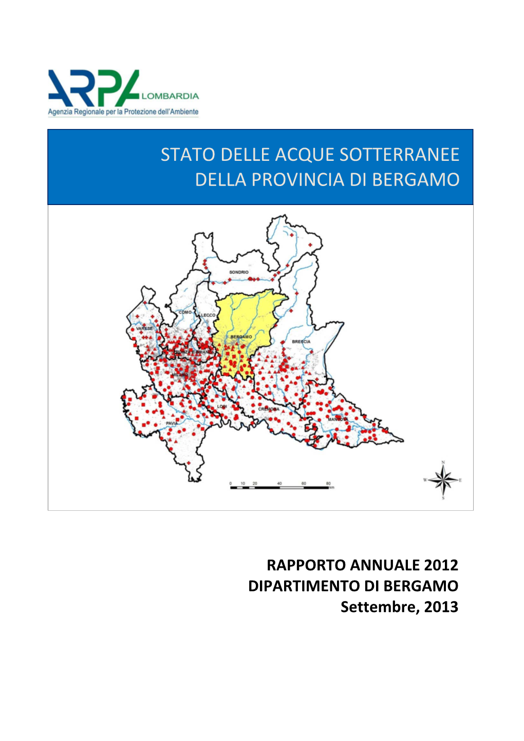 Stato Delle Acque Sotterranee Della Provincia Di Bergamo 2012