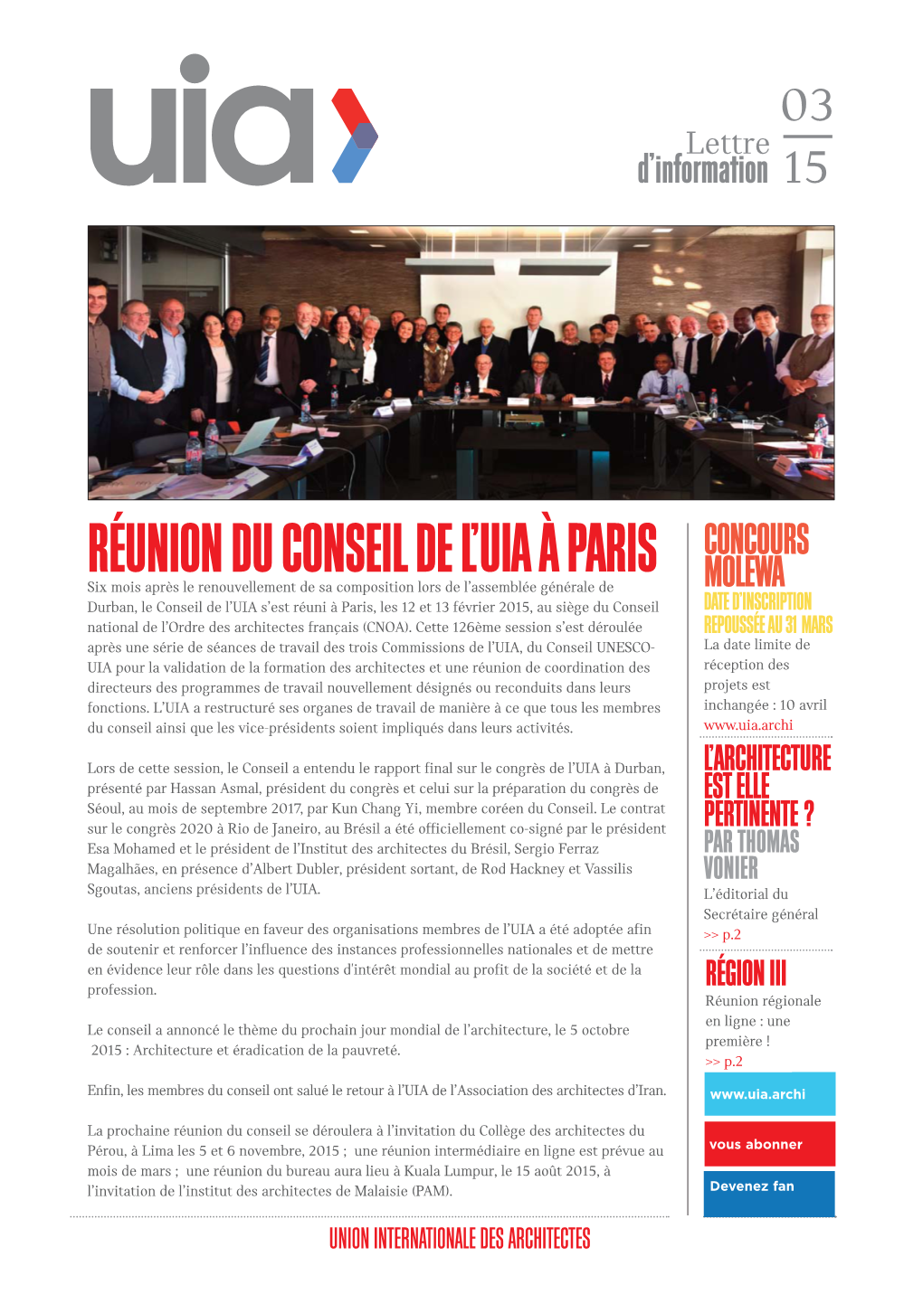 Réunion Du Conseil De L'uia À Paris