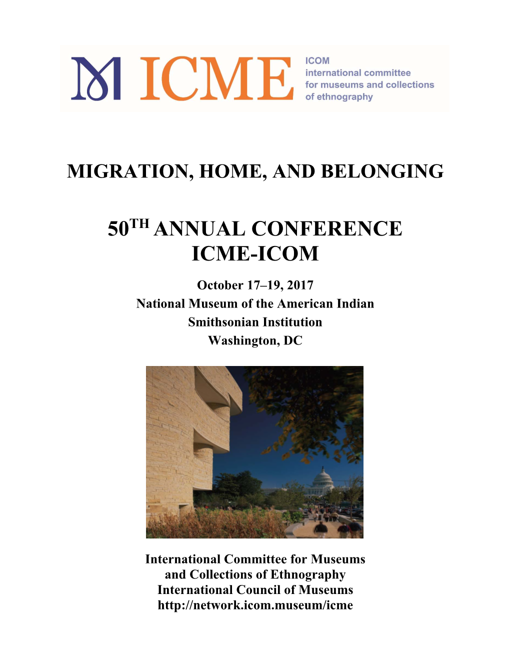 50Th Annual Conference Icme-Icom