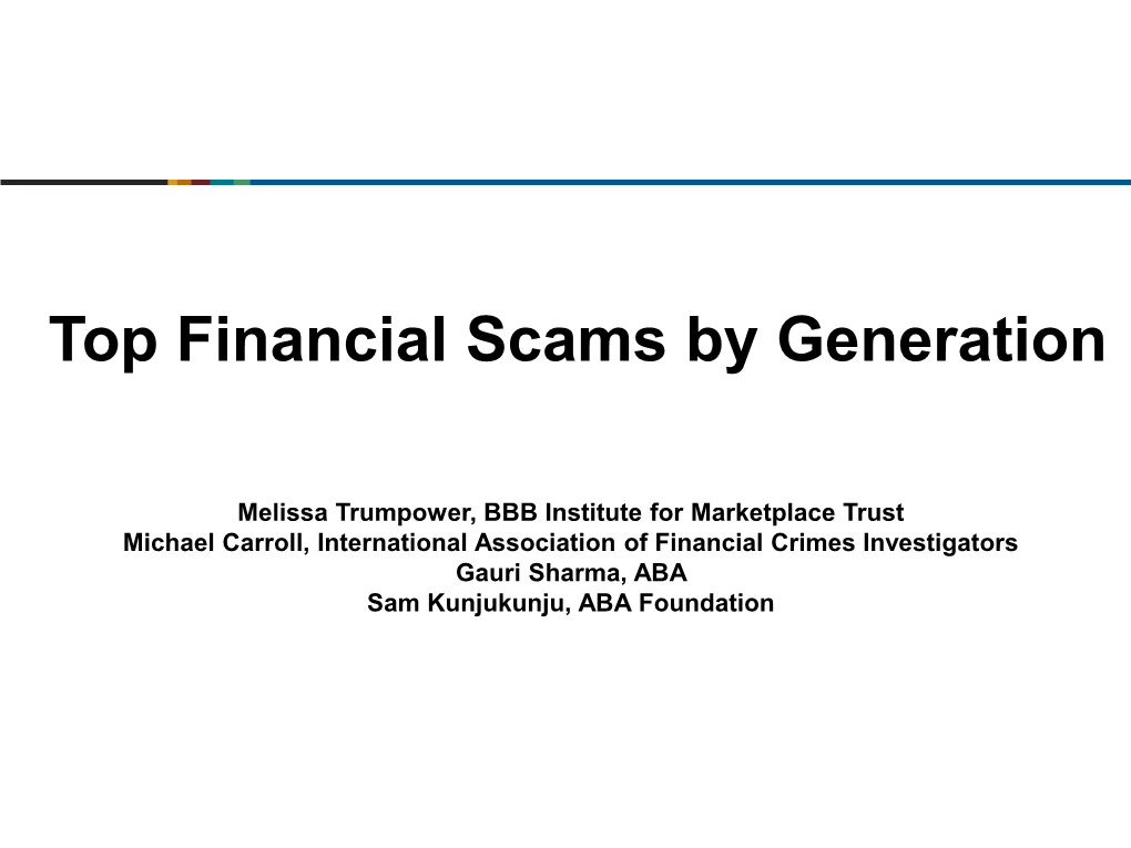 Top Financial Scams by Generation