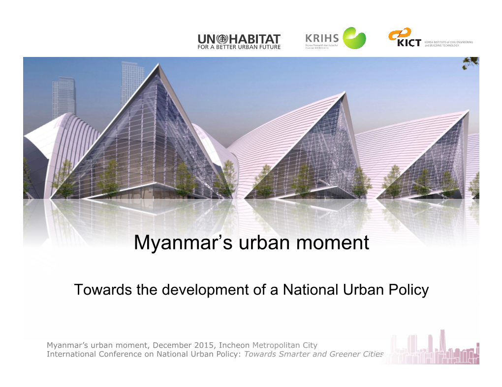 Myanmar's Urban Moment