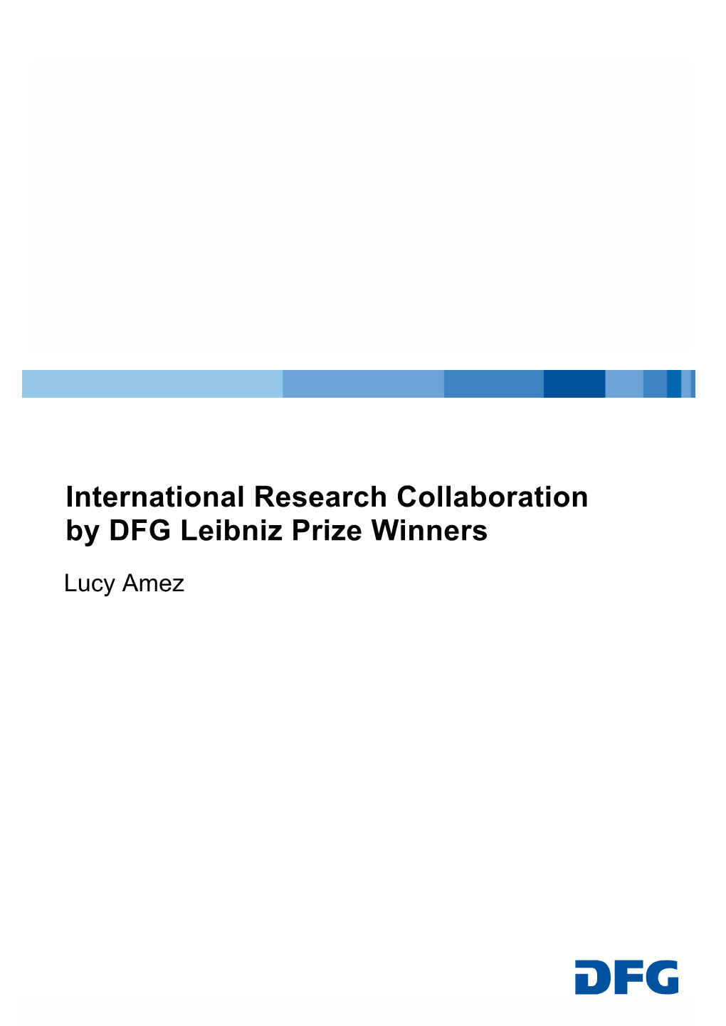 Link to Pdf International Research Collaboration by DFG Leibniz Prize