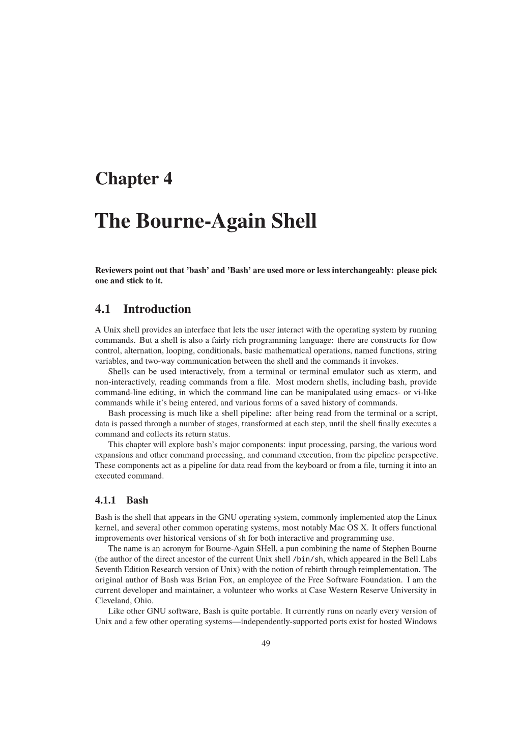 The Bourne-Again Shell