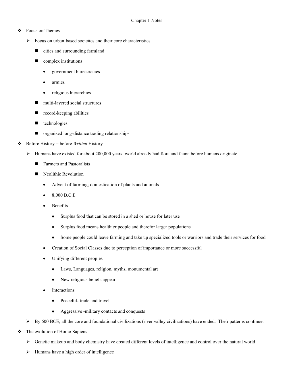 Ø Focus on Urban-Based Socieites and Their Core Characteristics