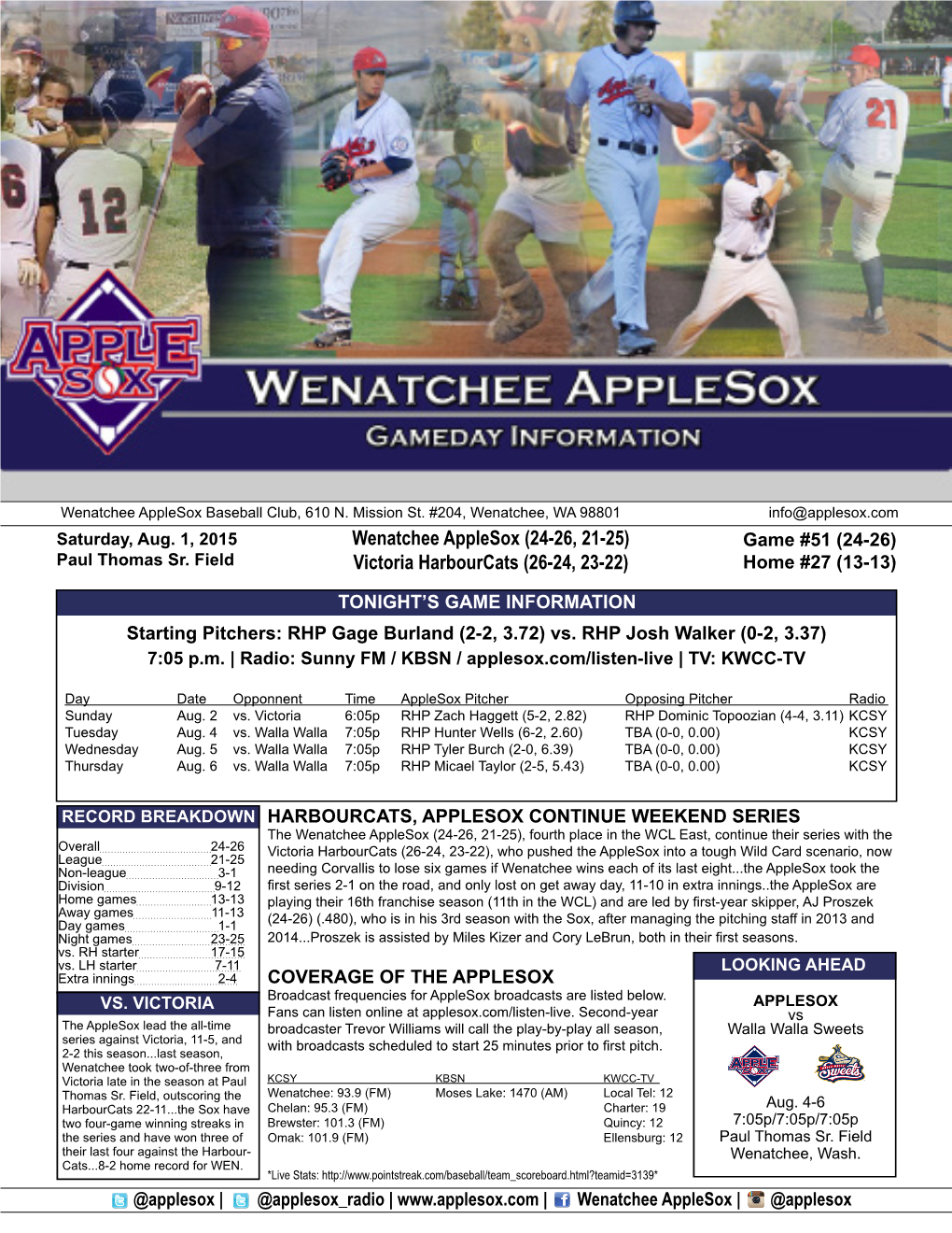 Game Notes | Tuesday | June 9, 2015 | Vs