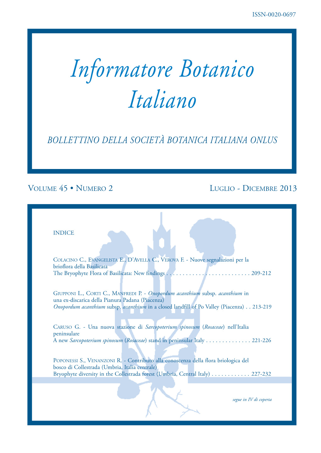 Informatore Botanico Italiano N. 41