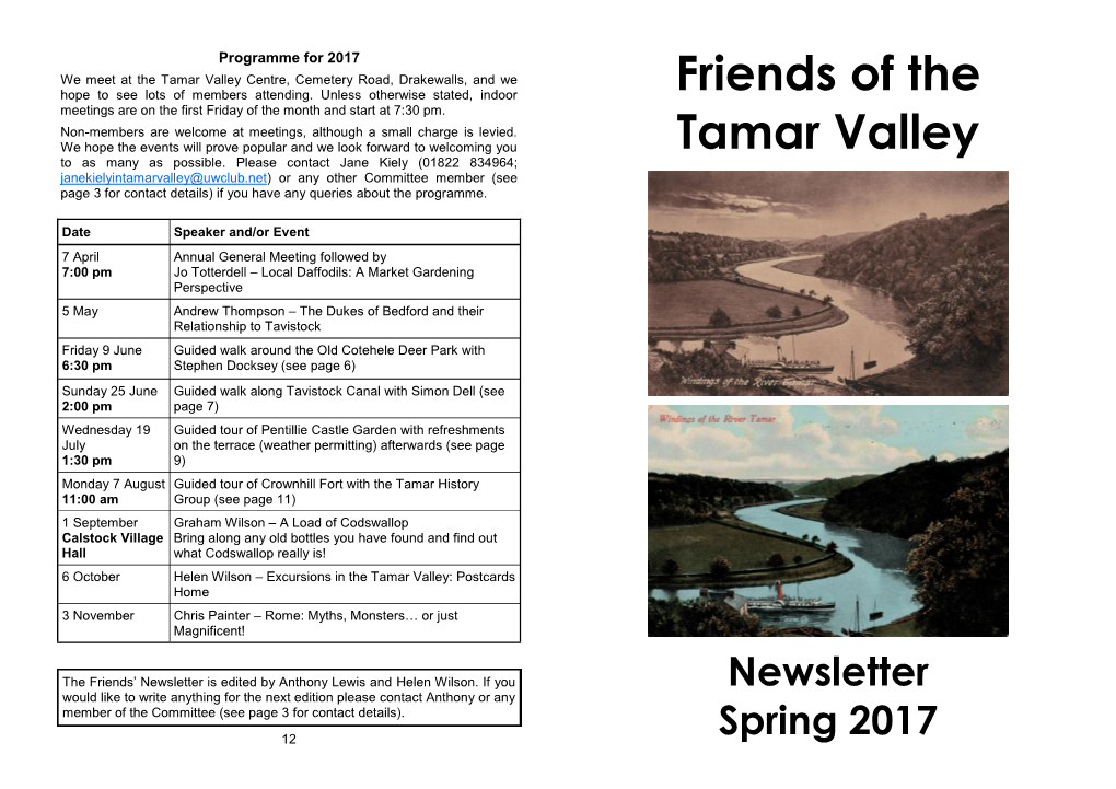 Friends of the Tamar Valley