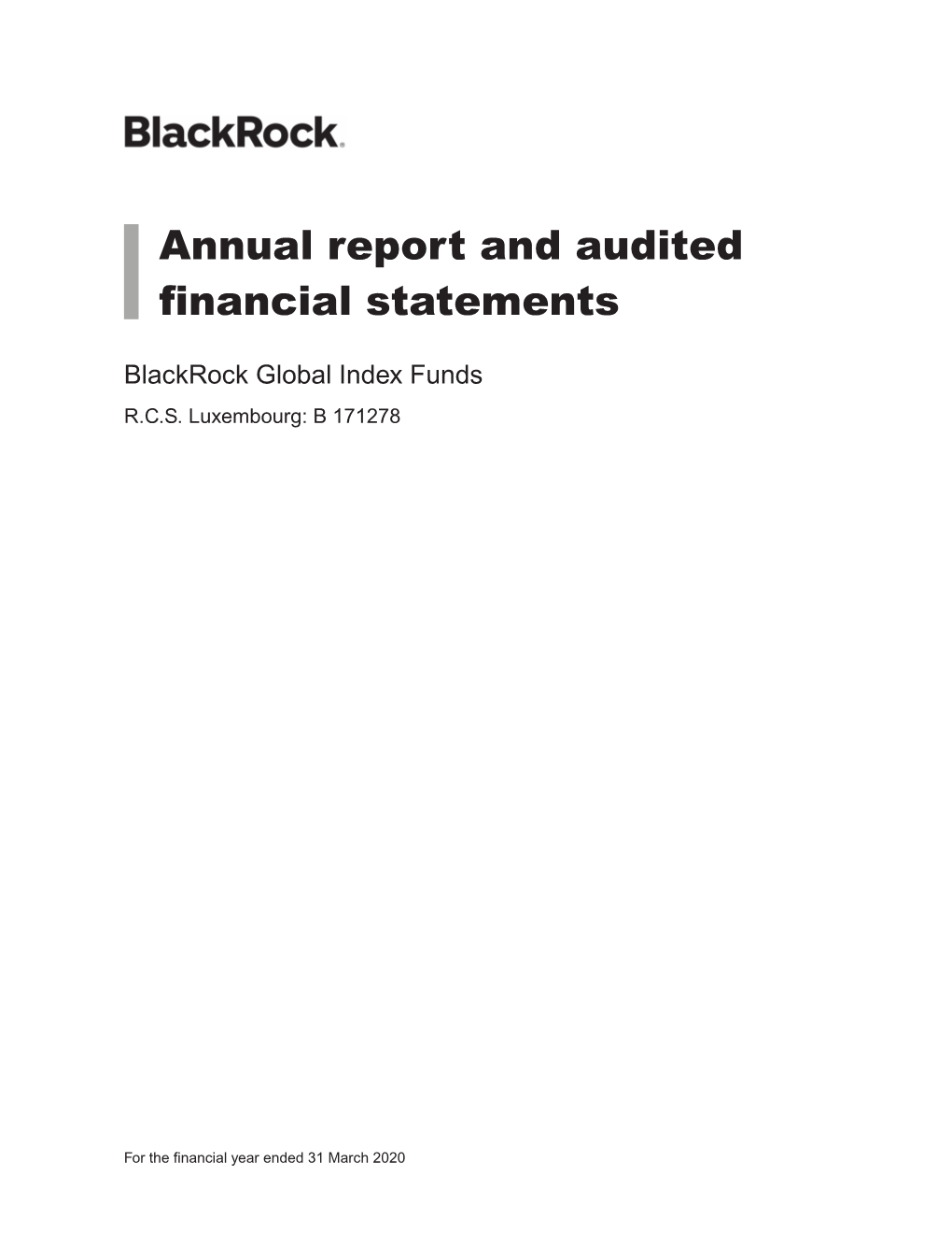 Annual Report and Audited Financial Statements