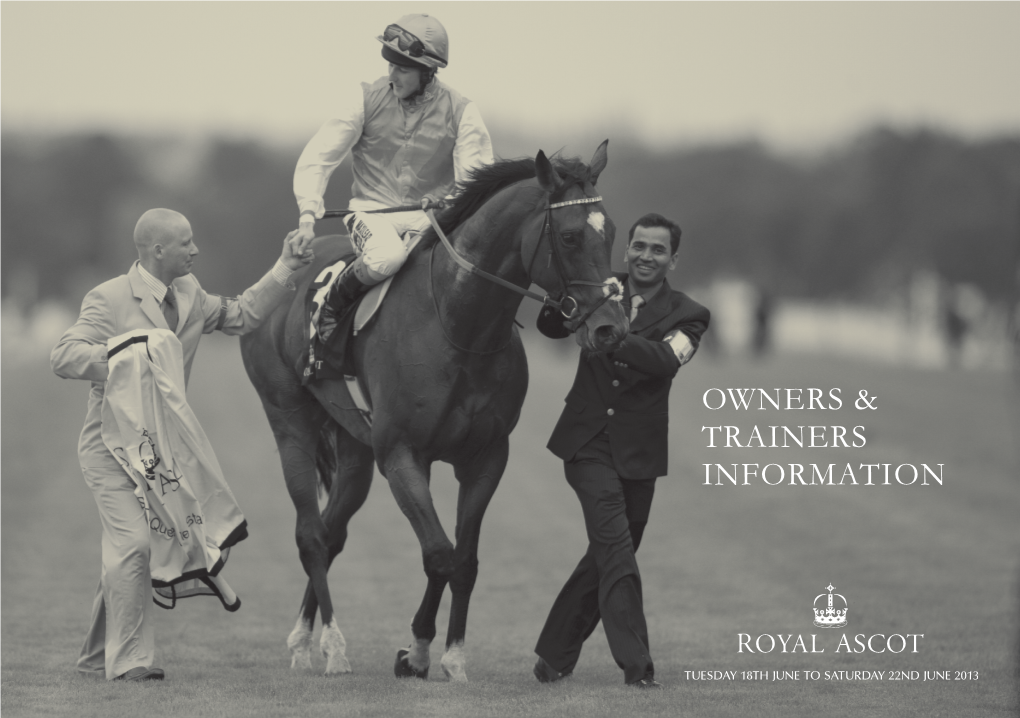 Owners & Trainers Information