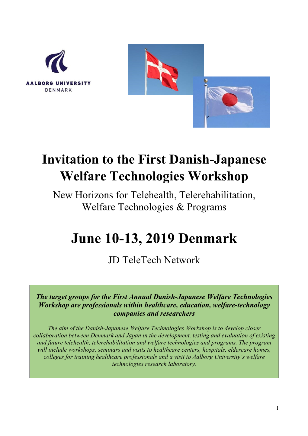 June 10-13, 2019 Denmark JD Teletech Network