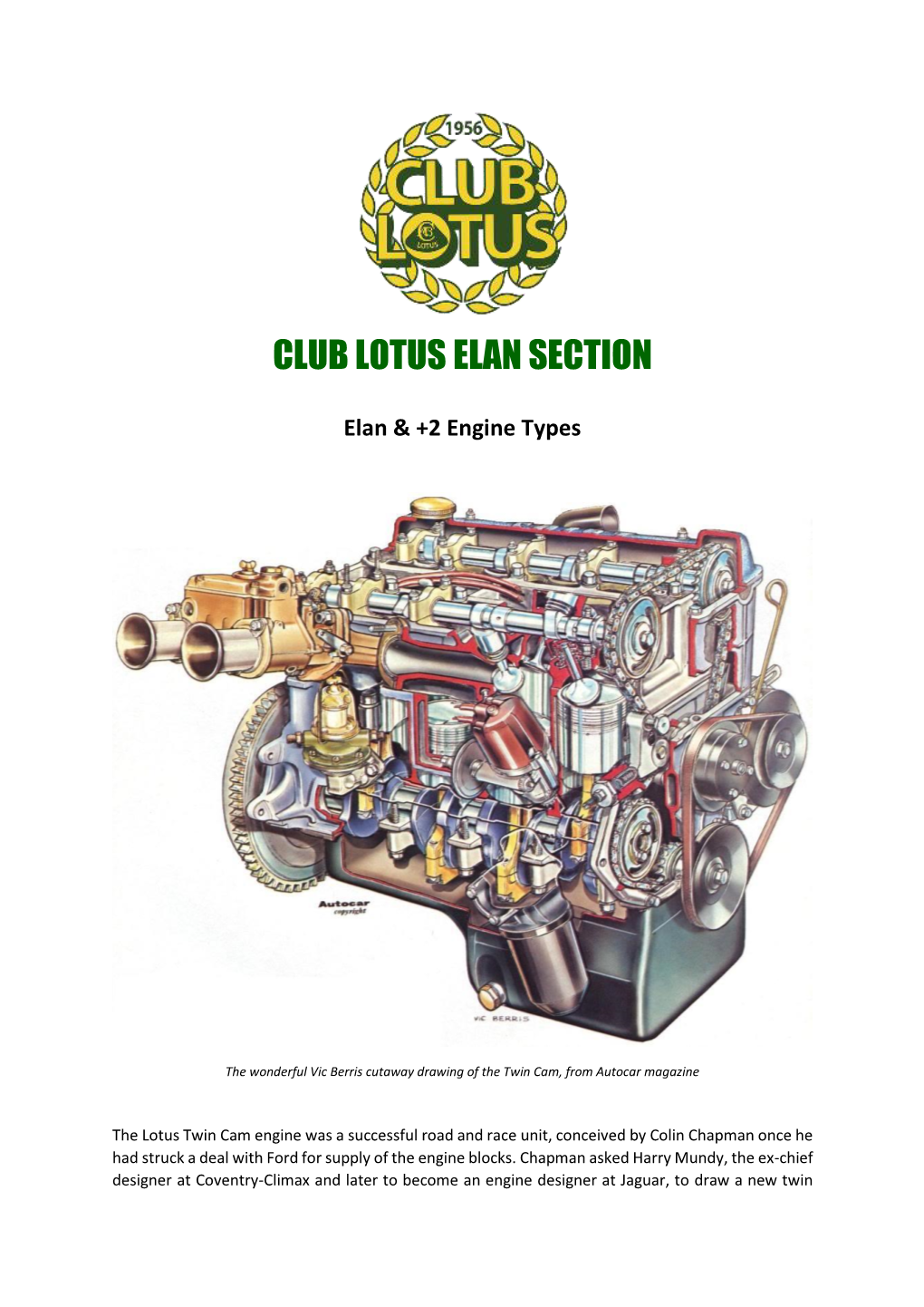 Club Lotus Elan Section