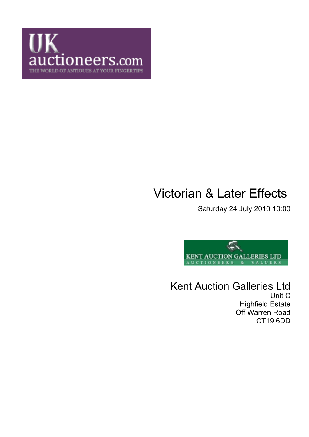 Victorian & Later Effects