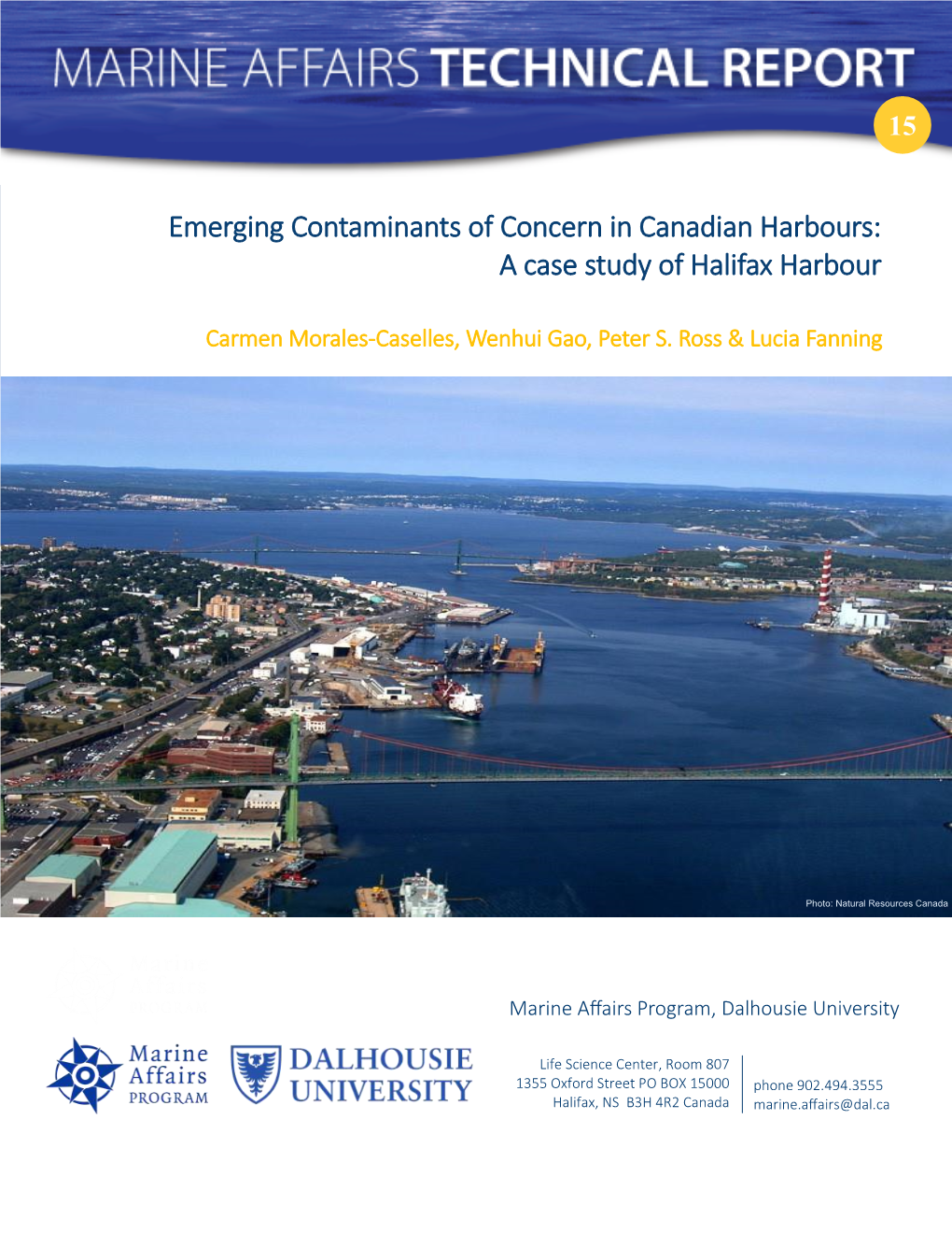 Emerging Contaminants of Concern in Canadian Harbours: a Case Study of Halifax Harbour