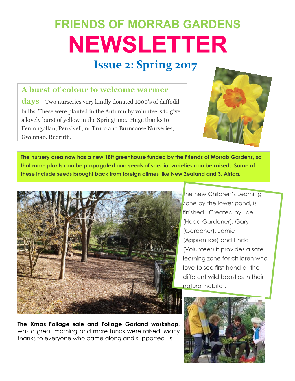 Newsletter Spring 2017