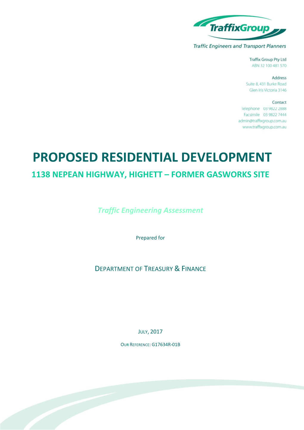 Proposed Residential Development 1138 Nepean Highway, Highett – Former Gasworks Site