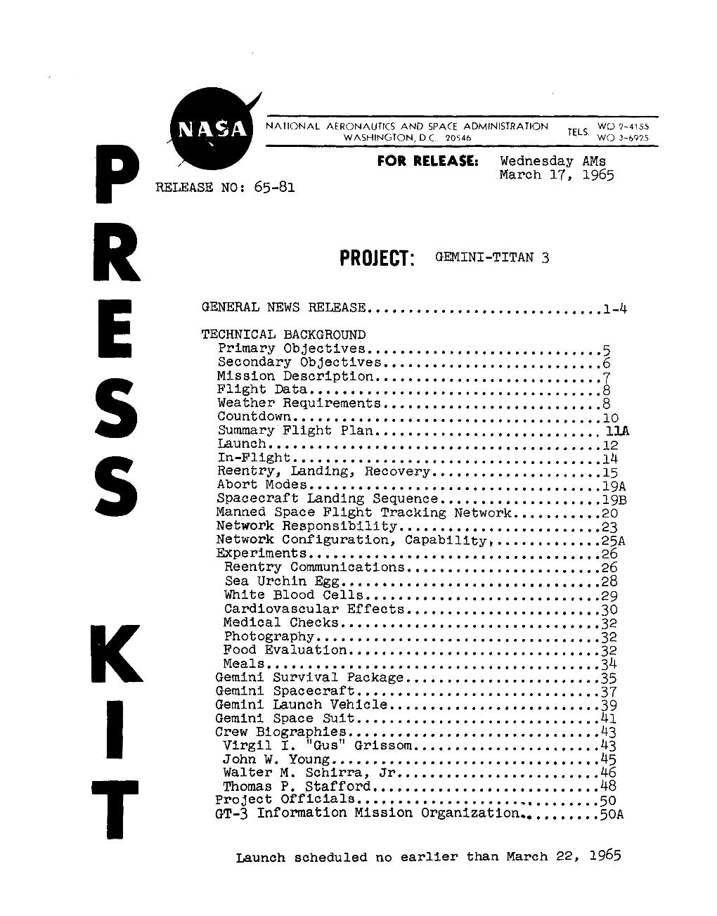 Gemini III Press