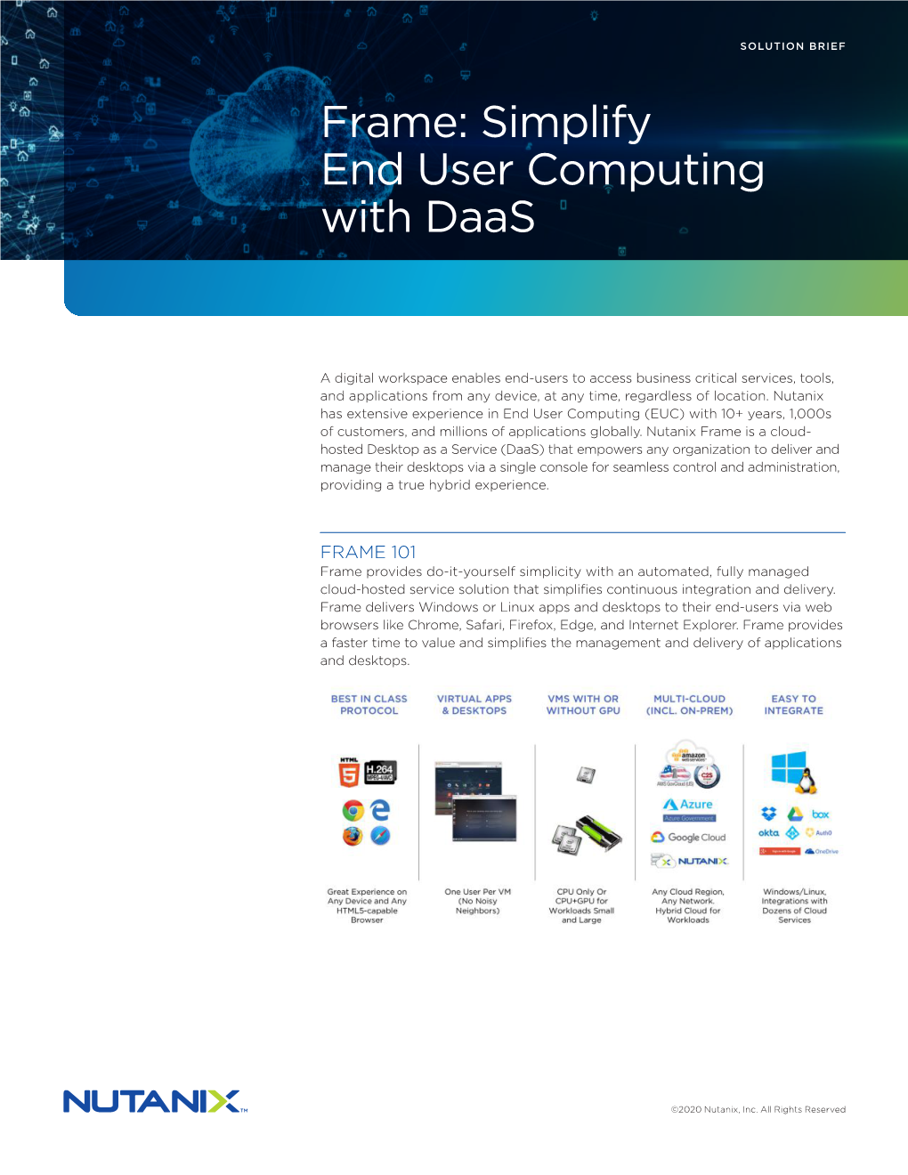 Frame: Simplify End User Computing with Daas