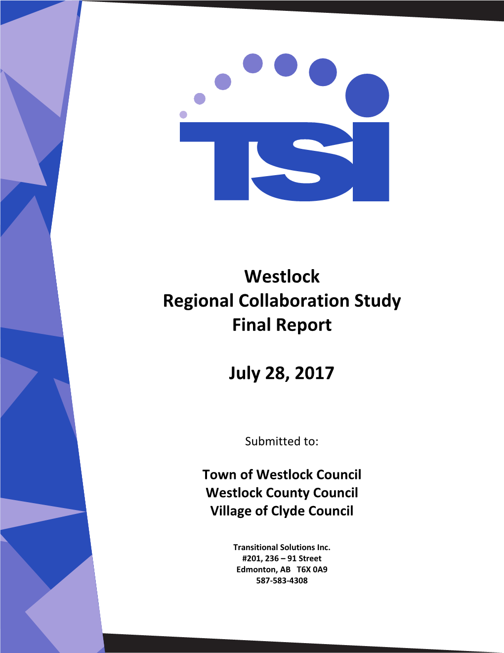 Westlock Regional Collaboration Study Final Report