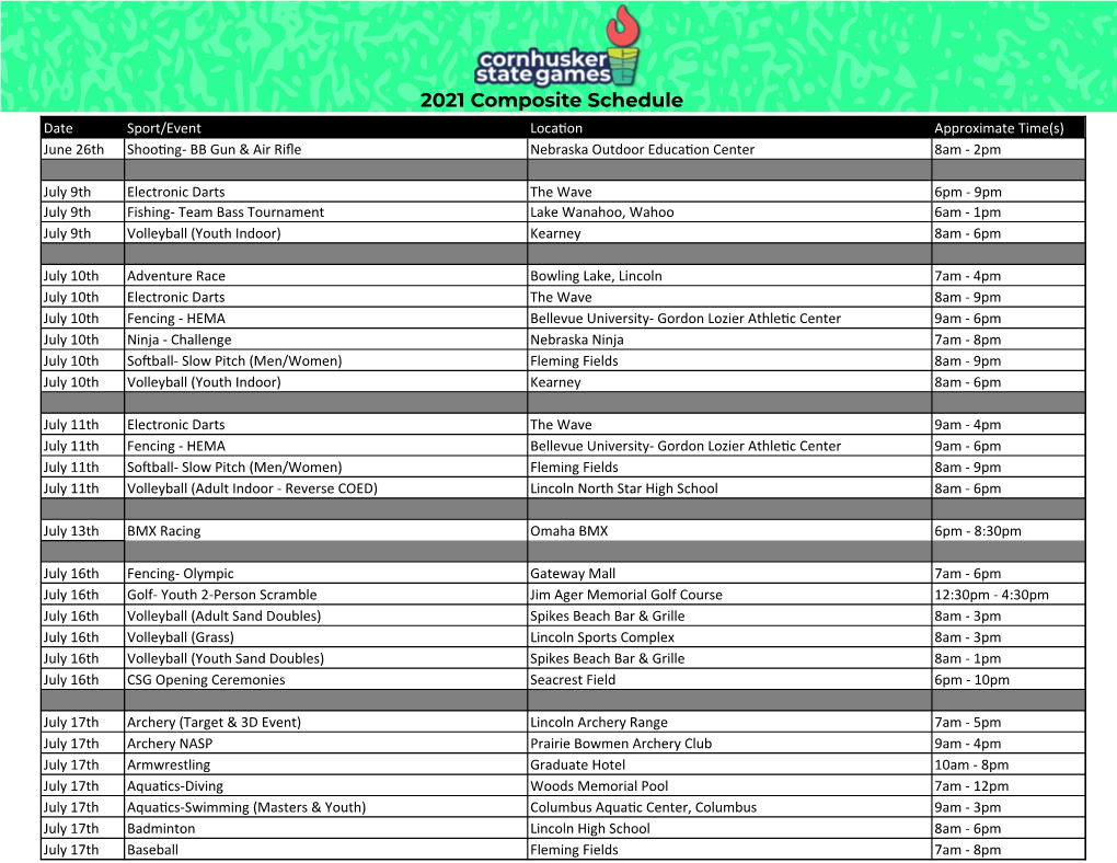 2021 Composite Schedule