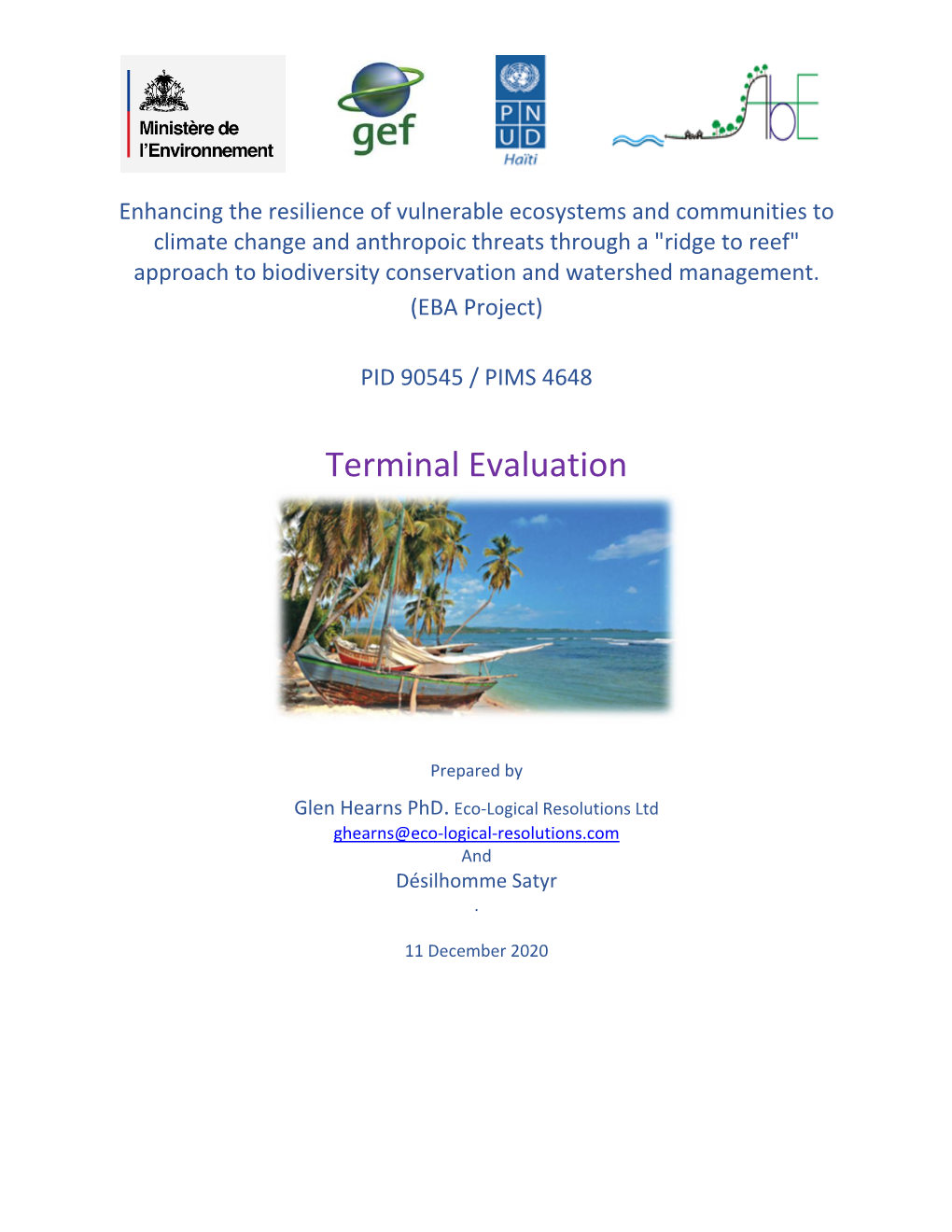 PID0081100 Terminal Evaluation