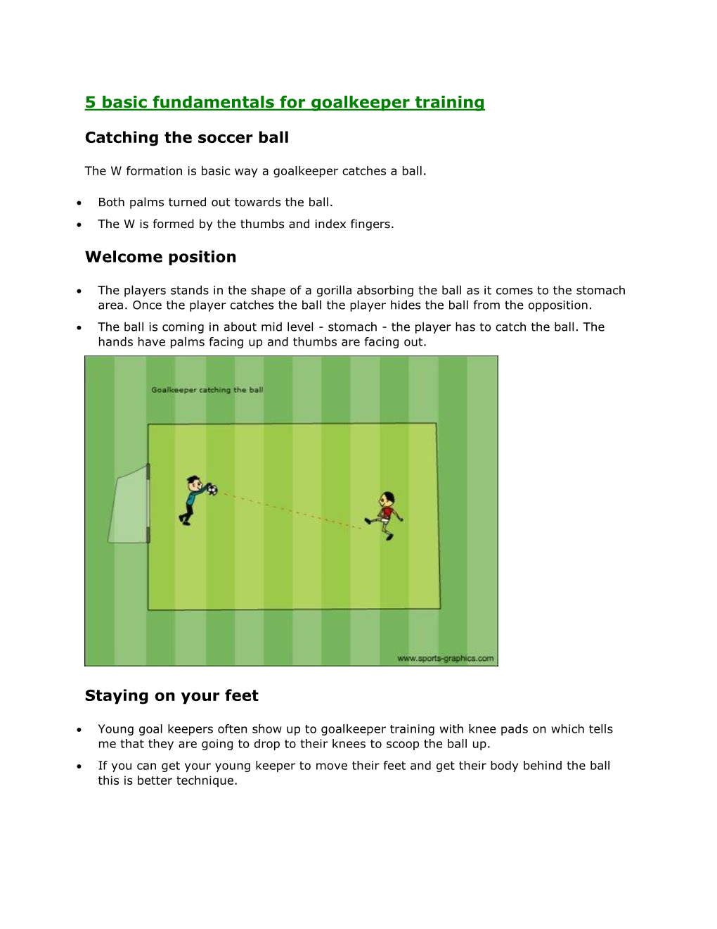 5 Basic Fundamentals for Goalkeeper Training