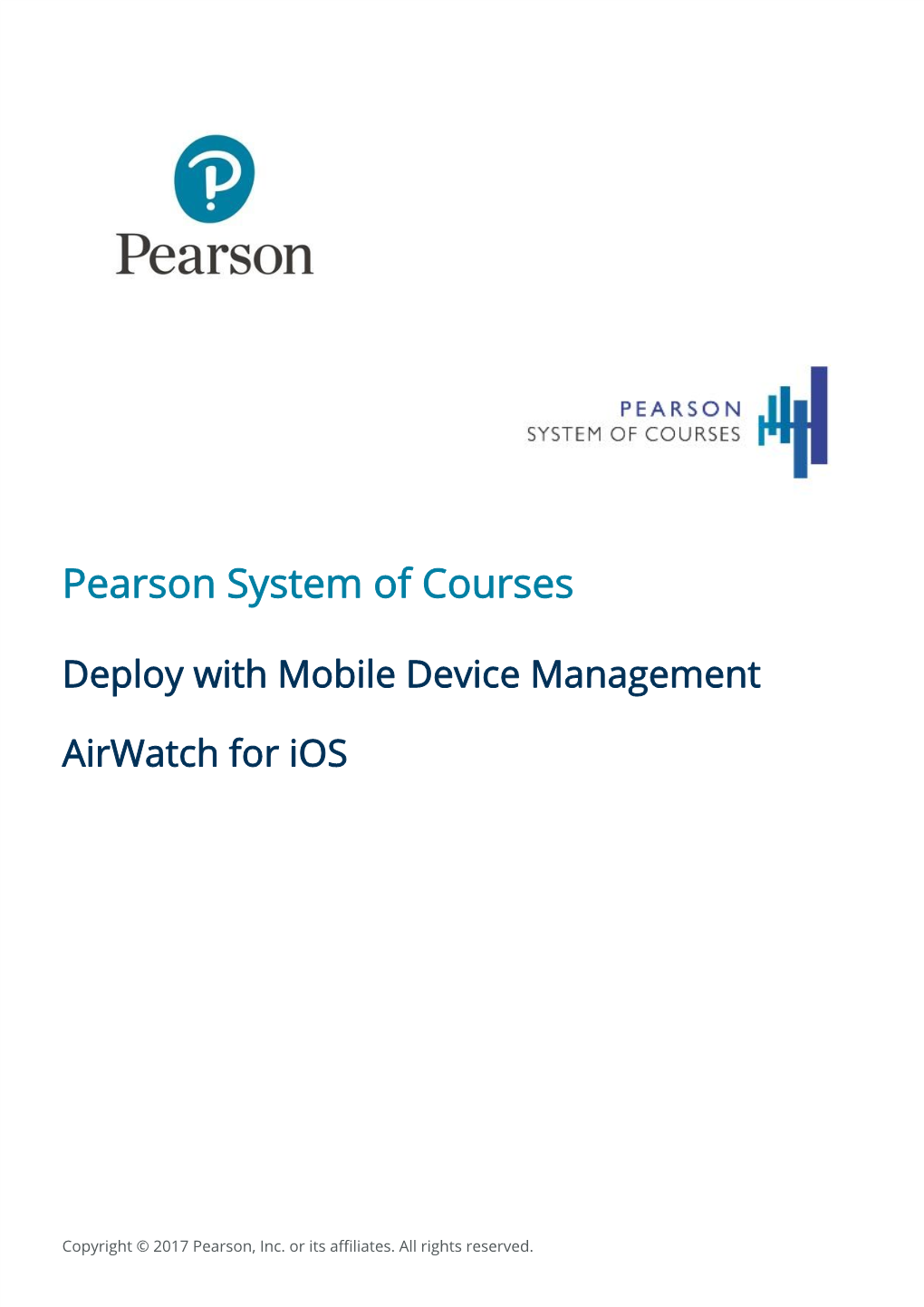 Deploy Pearson System of Courses with Mobile Device Management
