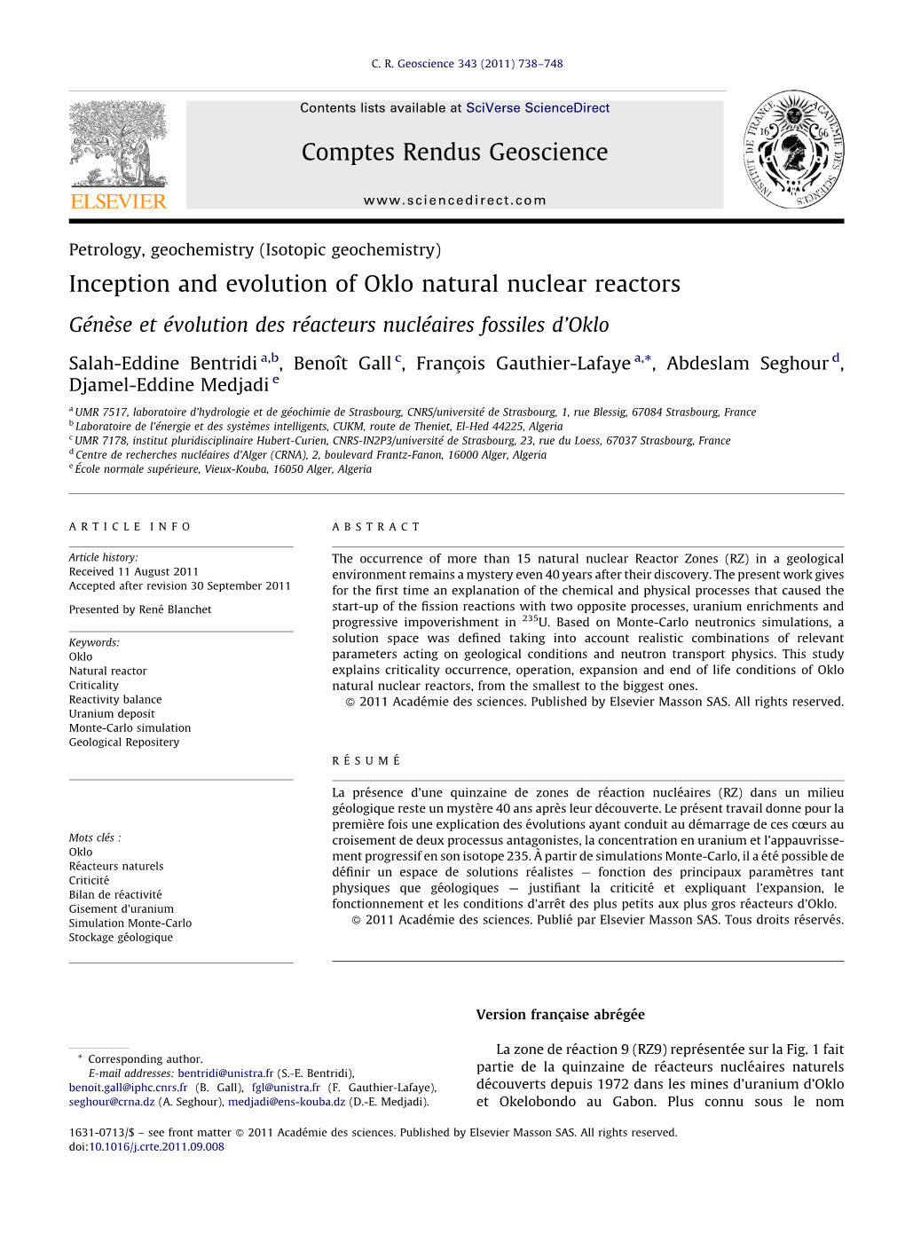 Inception and Evolution of Oklo Natural Nuclear Reactors