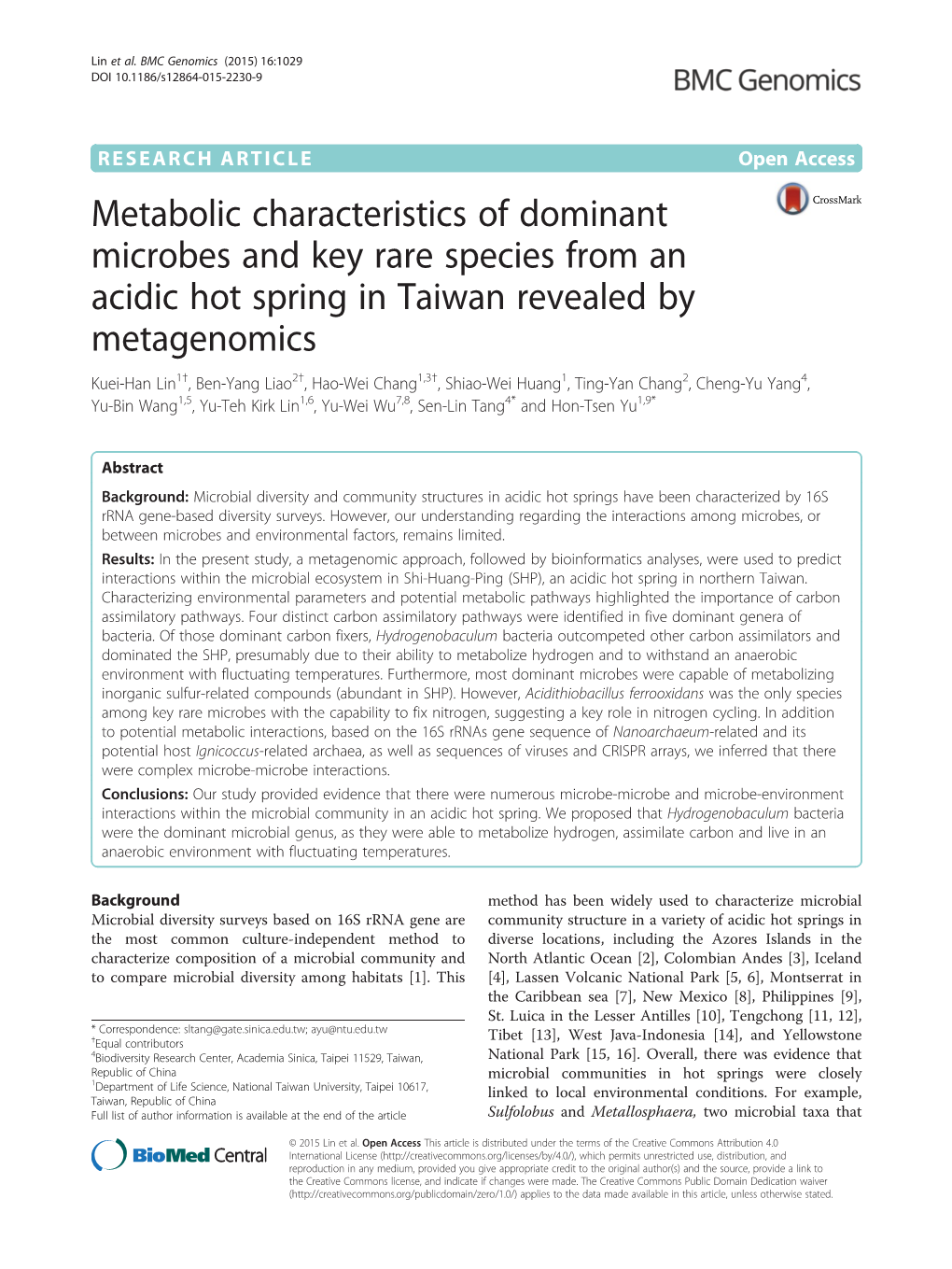 Metabolic Characteristics of Dominant Microbes and Key