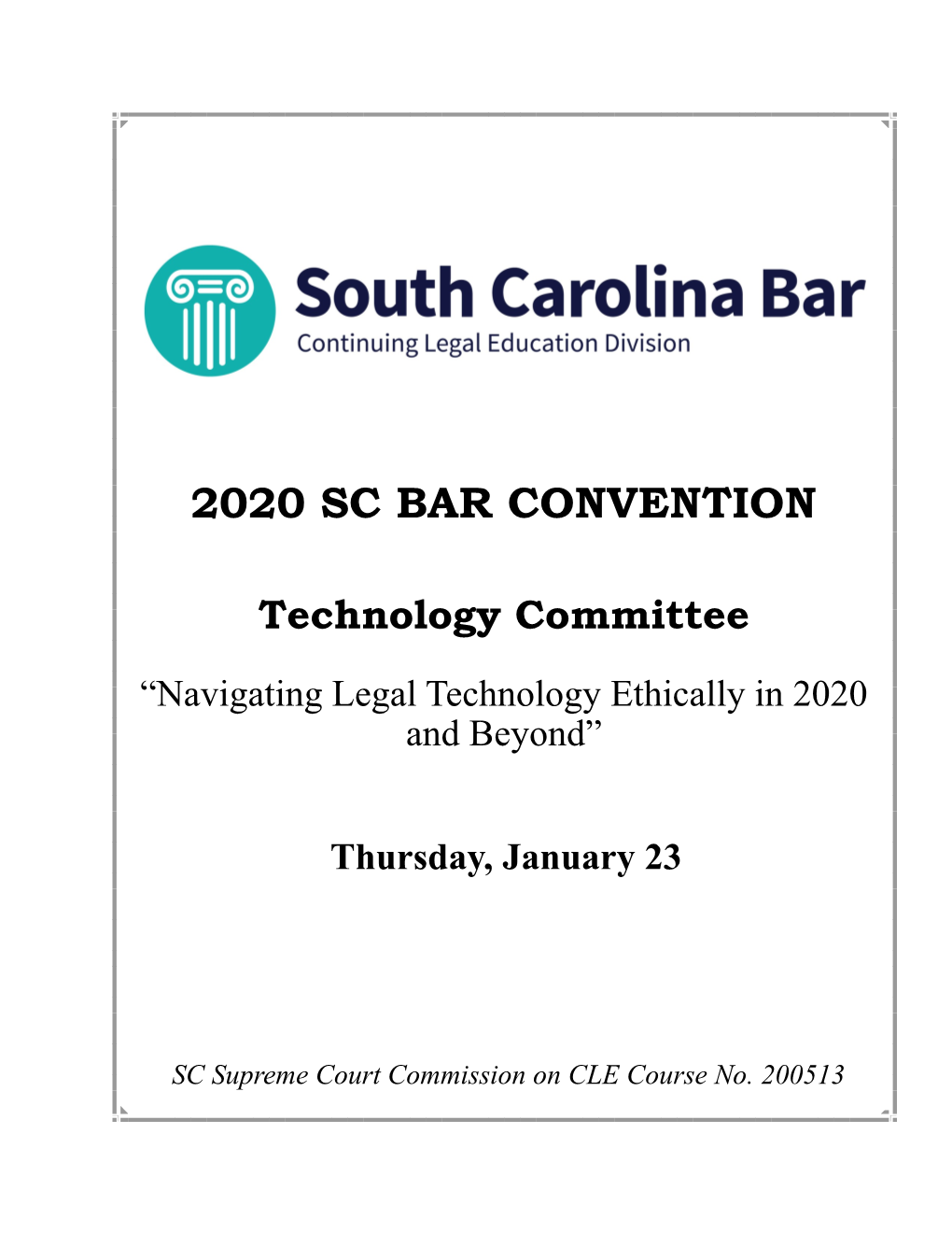 2020 Sc Bar Convention