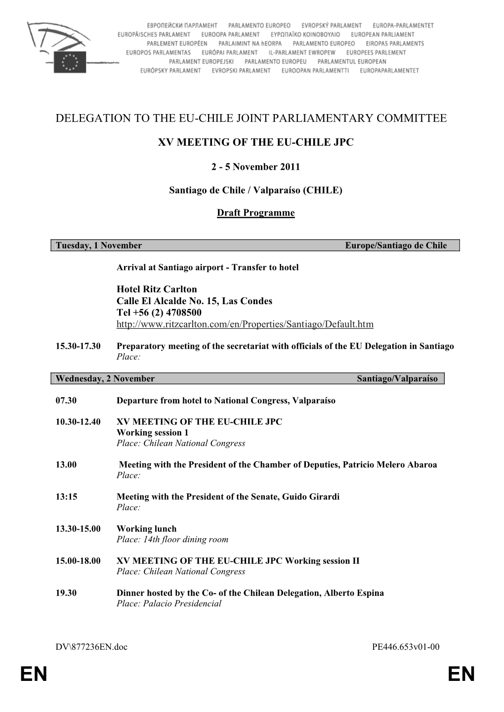 Delegación De La Comisión Parlamentaria Mixta Ue