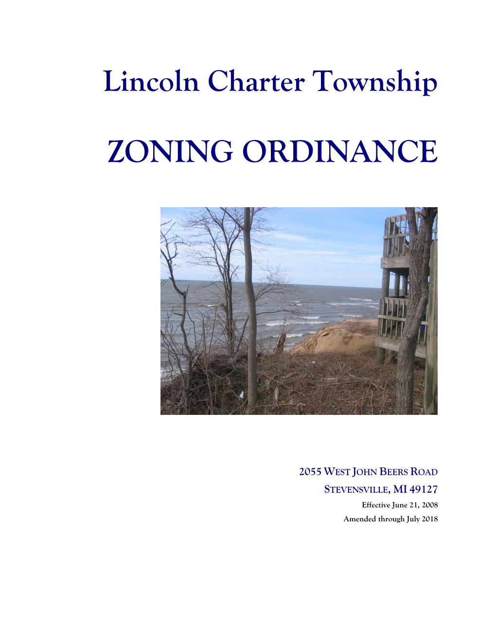 Lincoln Charter Township Zoning Ordinance