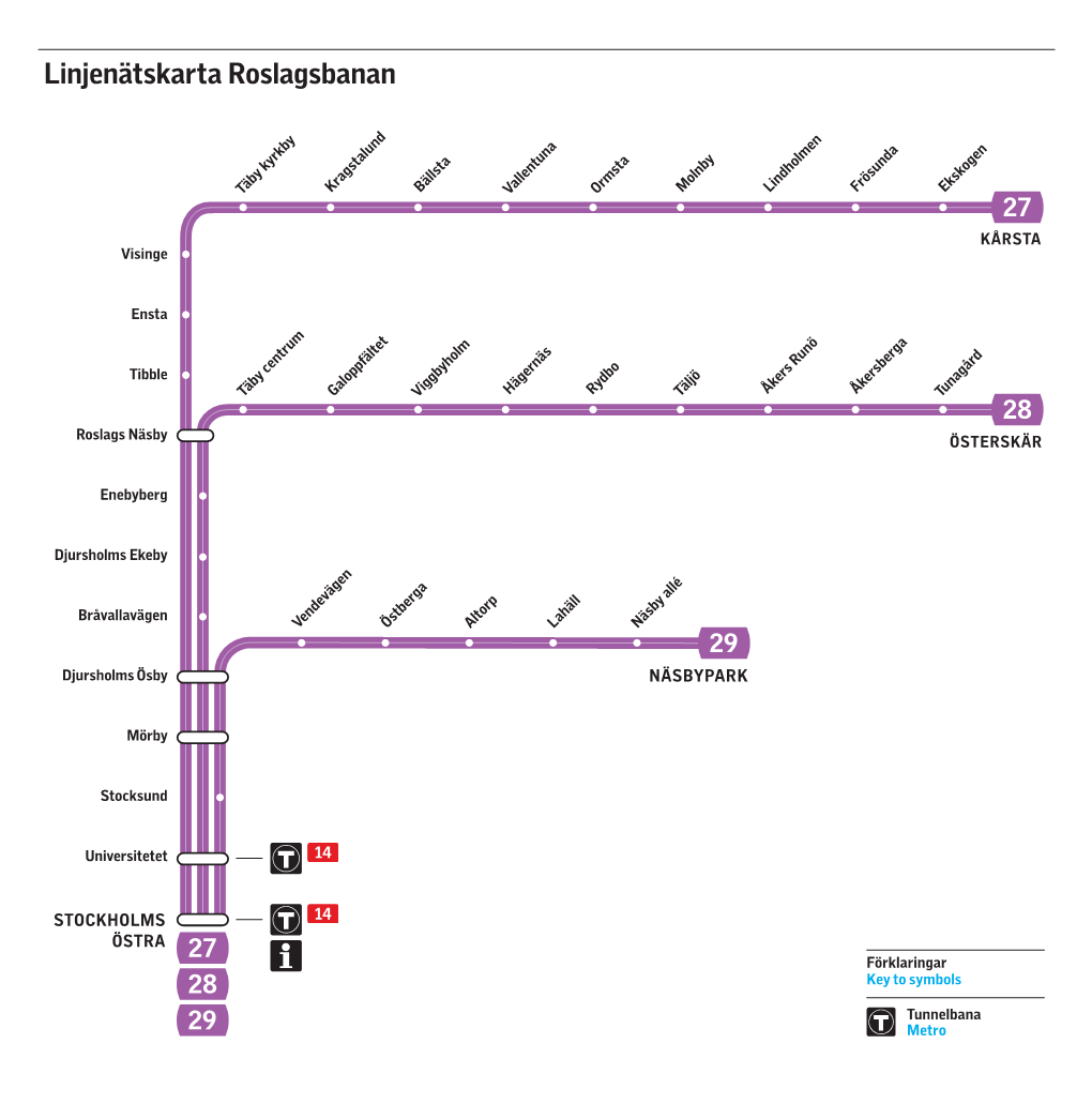 Linjenätskarta Roslagsbanan BQ SLPR344 Omslag Roslagsbanan V19-20 ARR.Indd 2