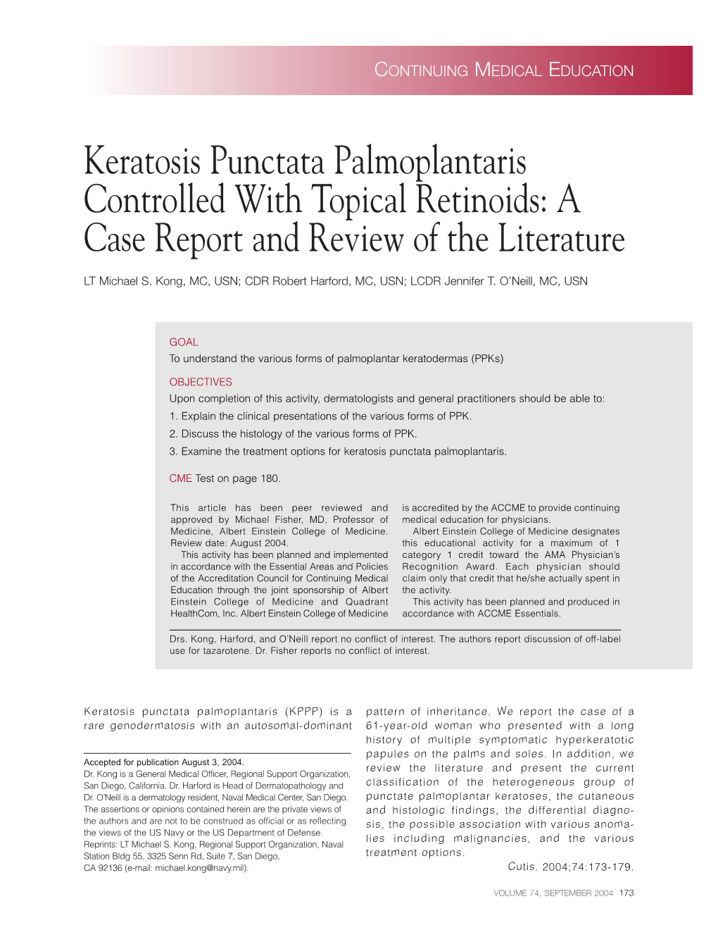 Keratosis Punctata Palmoplantaris Controlled with Topical Retinoids: a Case Report and Review of the Literature