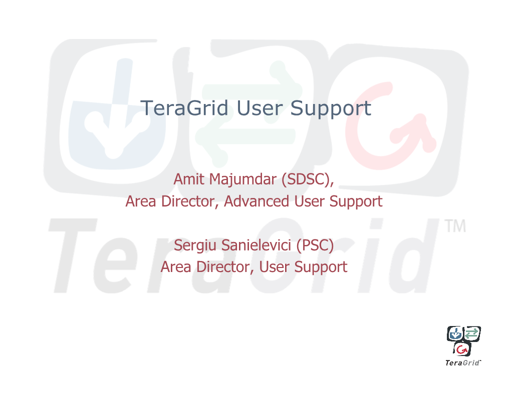 Teragrid User Support