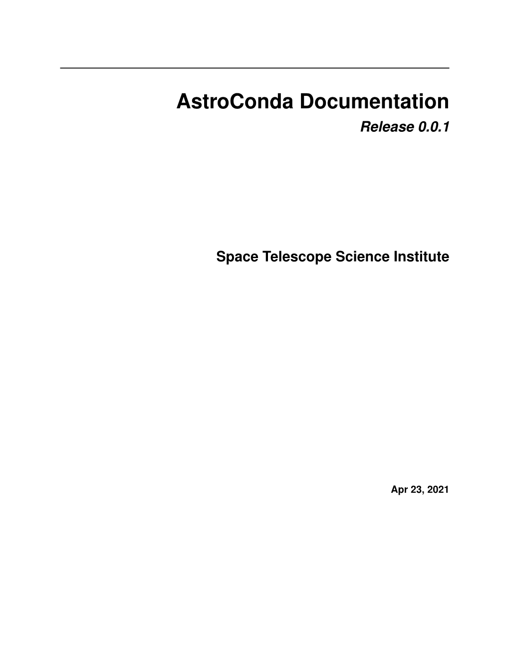 Astroconda Documentation Release 0.0.1