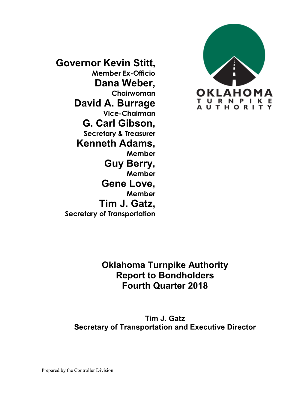 Governor Kevin Stitt, Dana Weber, David A. Burrage G. Carl Gibson