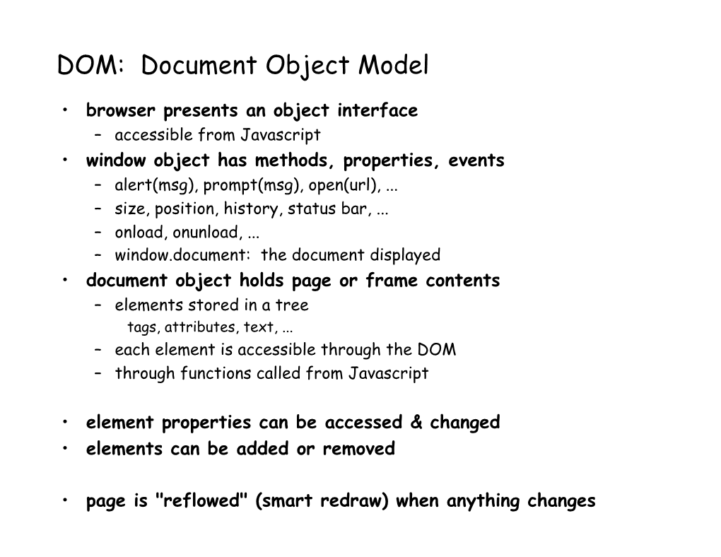 DOM: Document Object Model