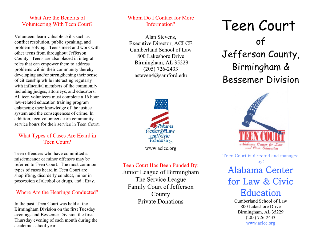 What Is Teen Court