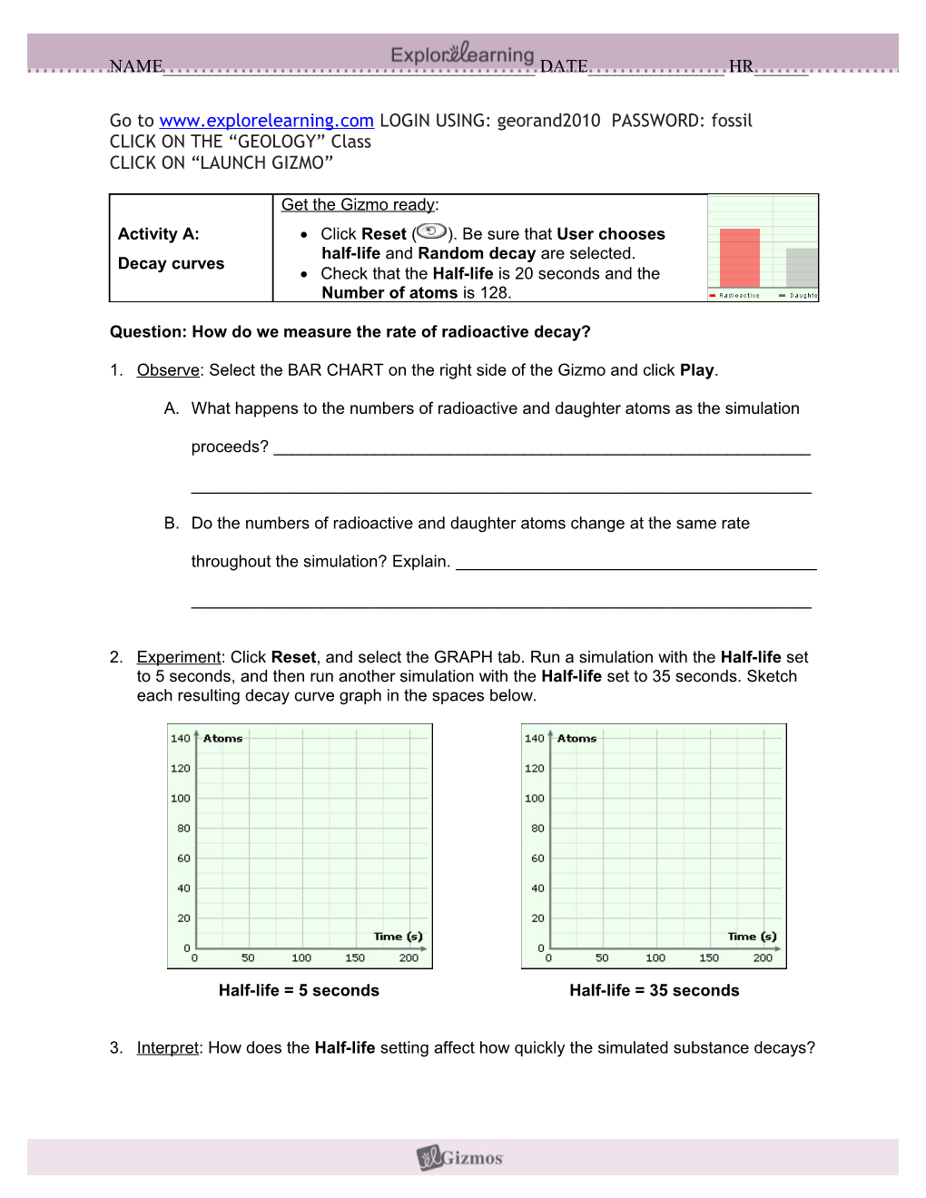 Student Exploration Sheet: Growing Plants s5