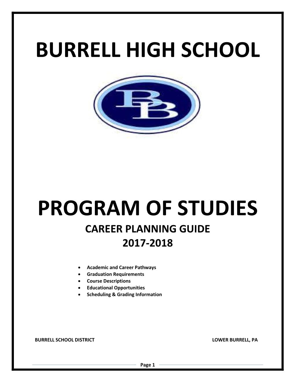 Burrell High School Program of Studies