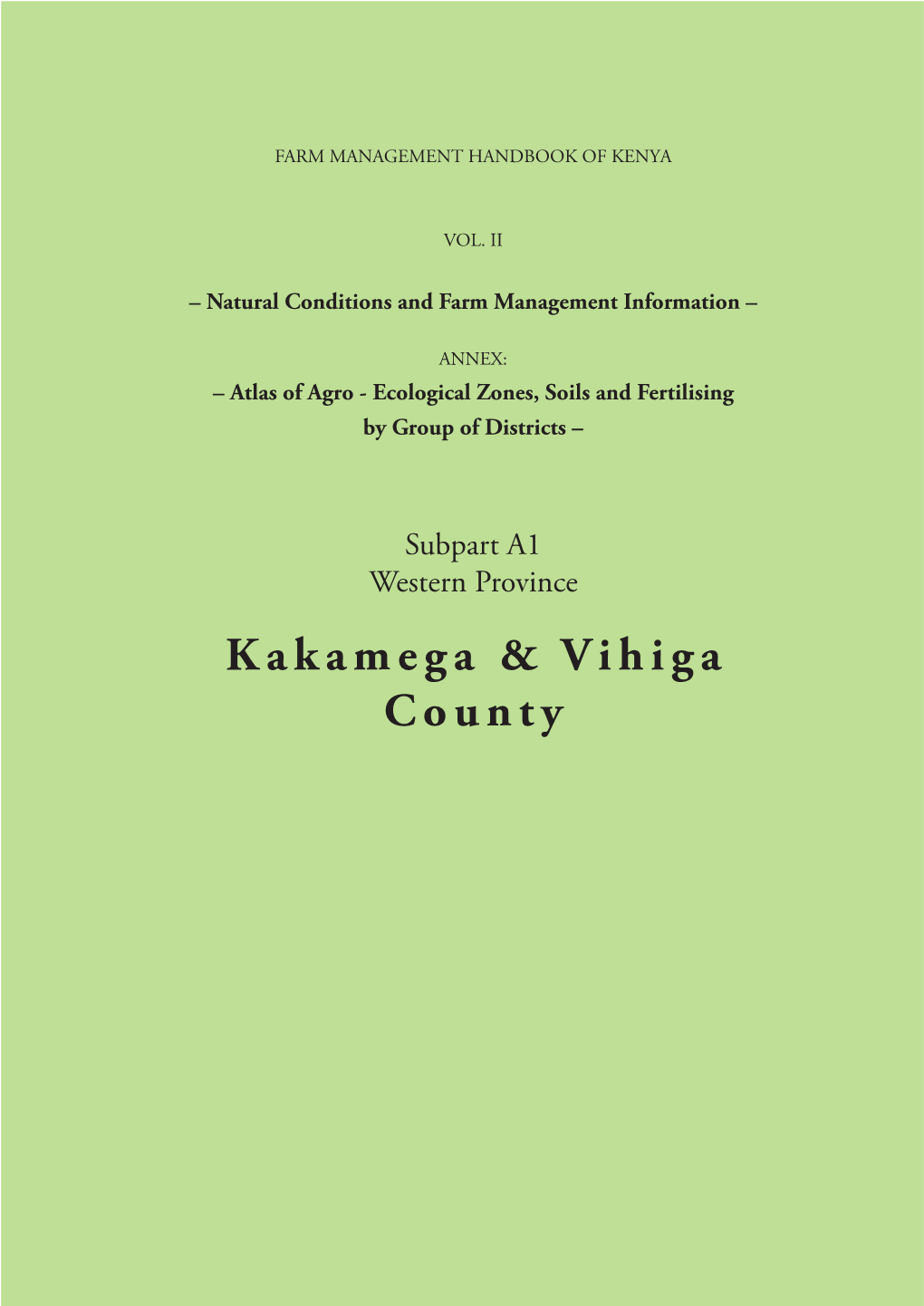 Kakamega & Vihiga County