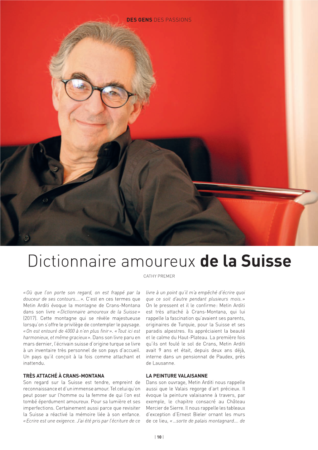 Dictionnaire Amoureux De La Suisse CATHY PREMER