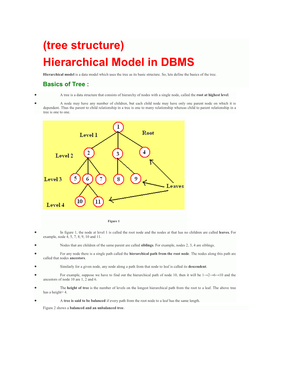 (Tree Structure) Hierarchical Model in DBMS