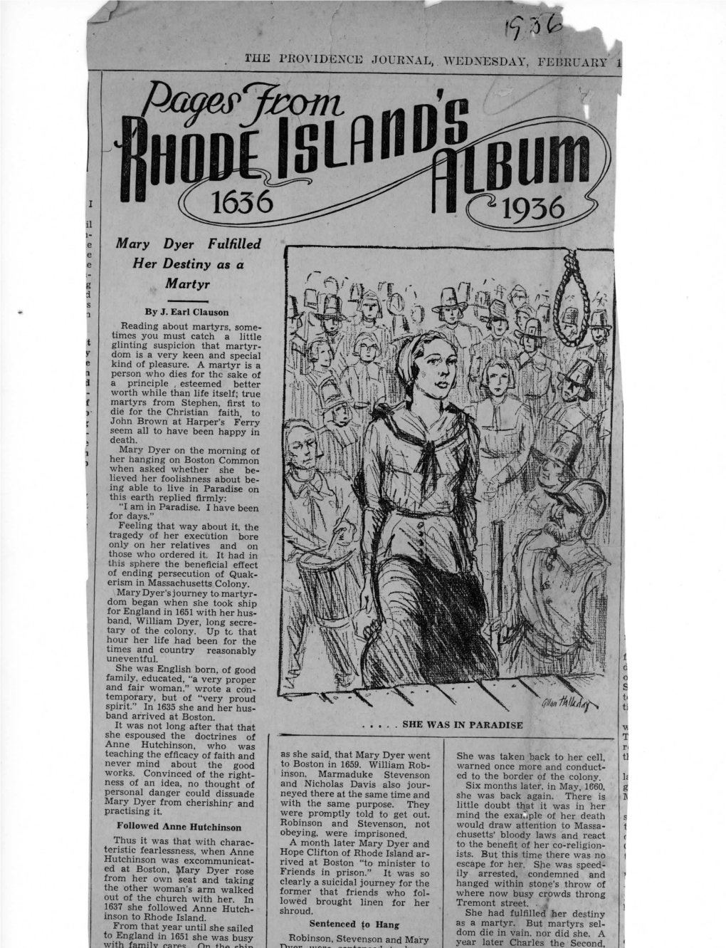 Mary Dyer Fulfilled Her Destiny As a Martyr