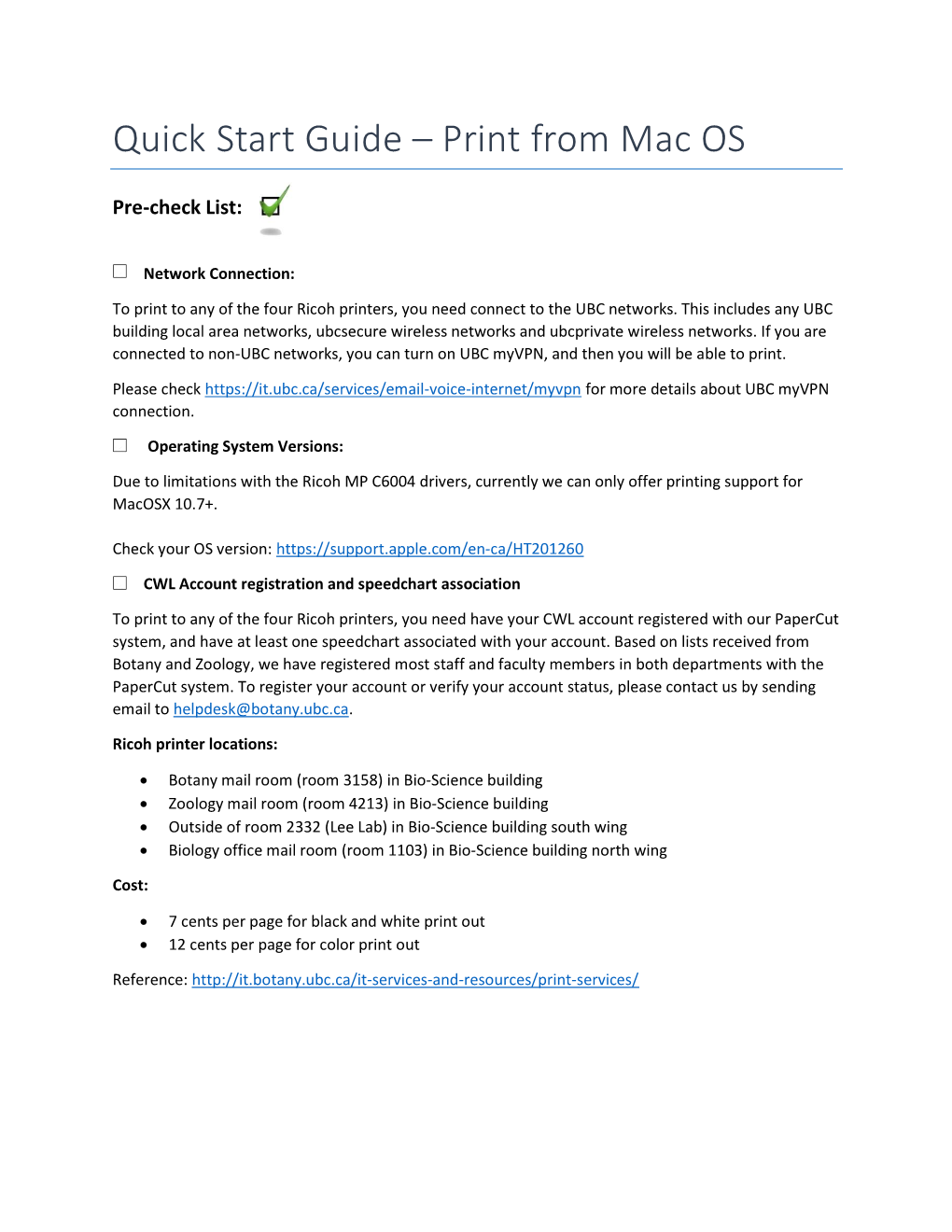 Quick Start Guide – Print from Mac OS