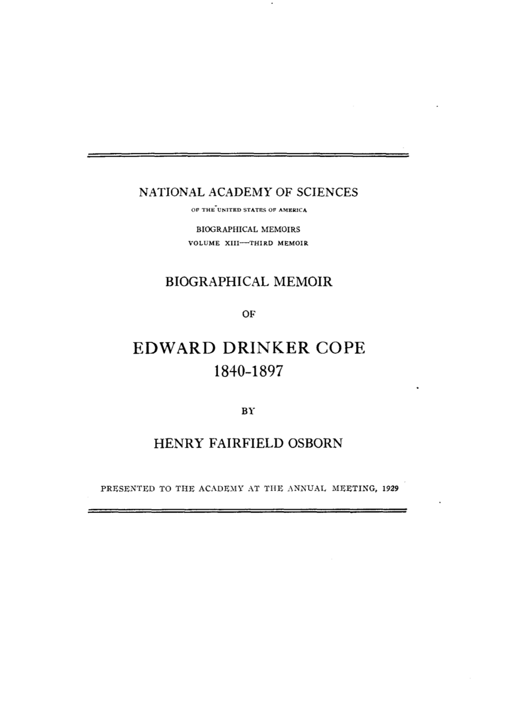 Edward D. Cope, Popular Science Monthly