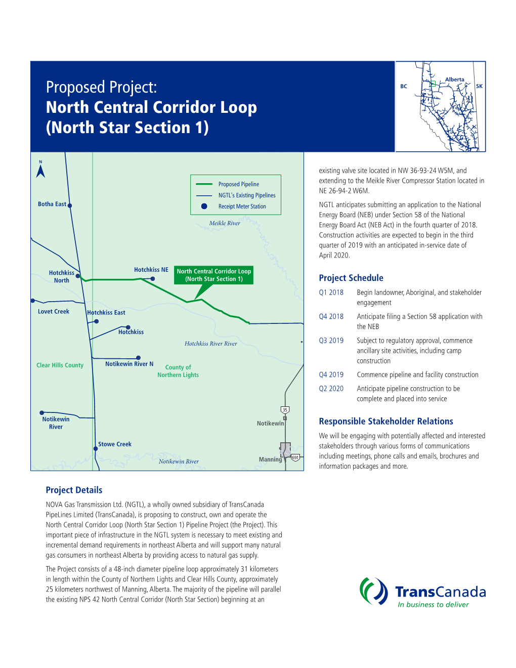 Proposed Project: North Central Corridor Loop (North Star Section 1)