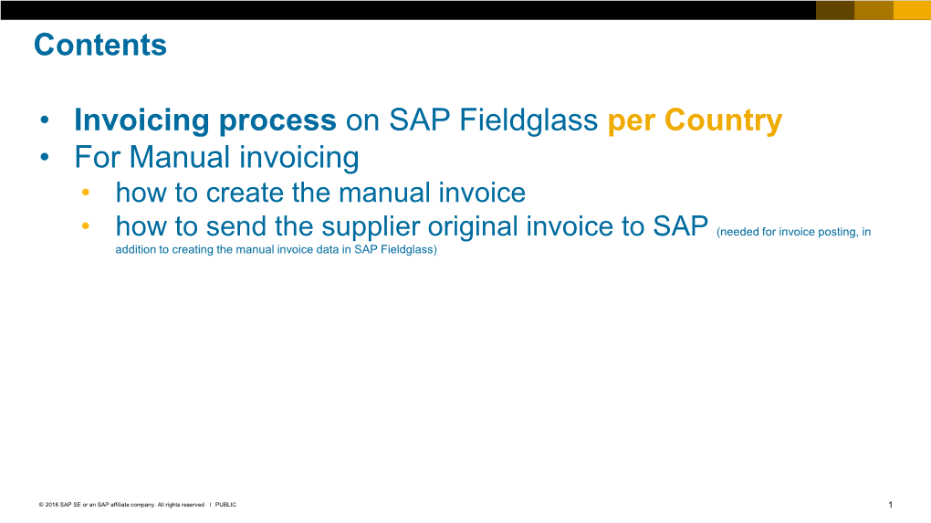 How to Invoice on SAP Fieldglass for Each Ordering Country, General