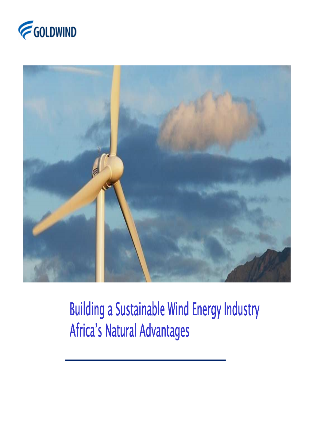 Building a Sustainable Wind Energy Industry Africa's Natural