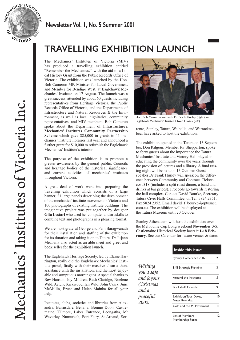 Newsletter 5 Summer 2001